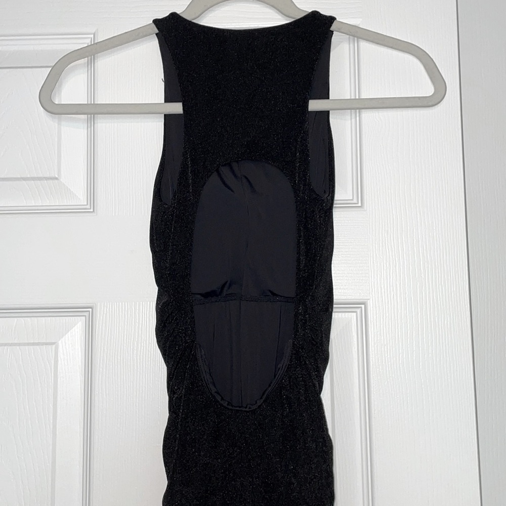 High Neck Open Back Ruched Dress - Picture 4 of 7